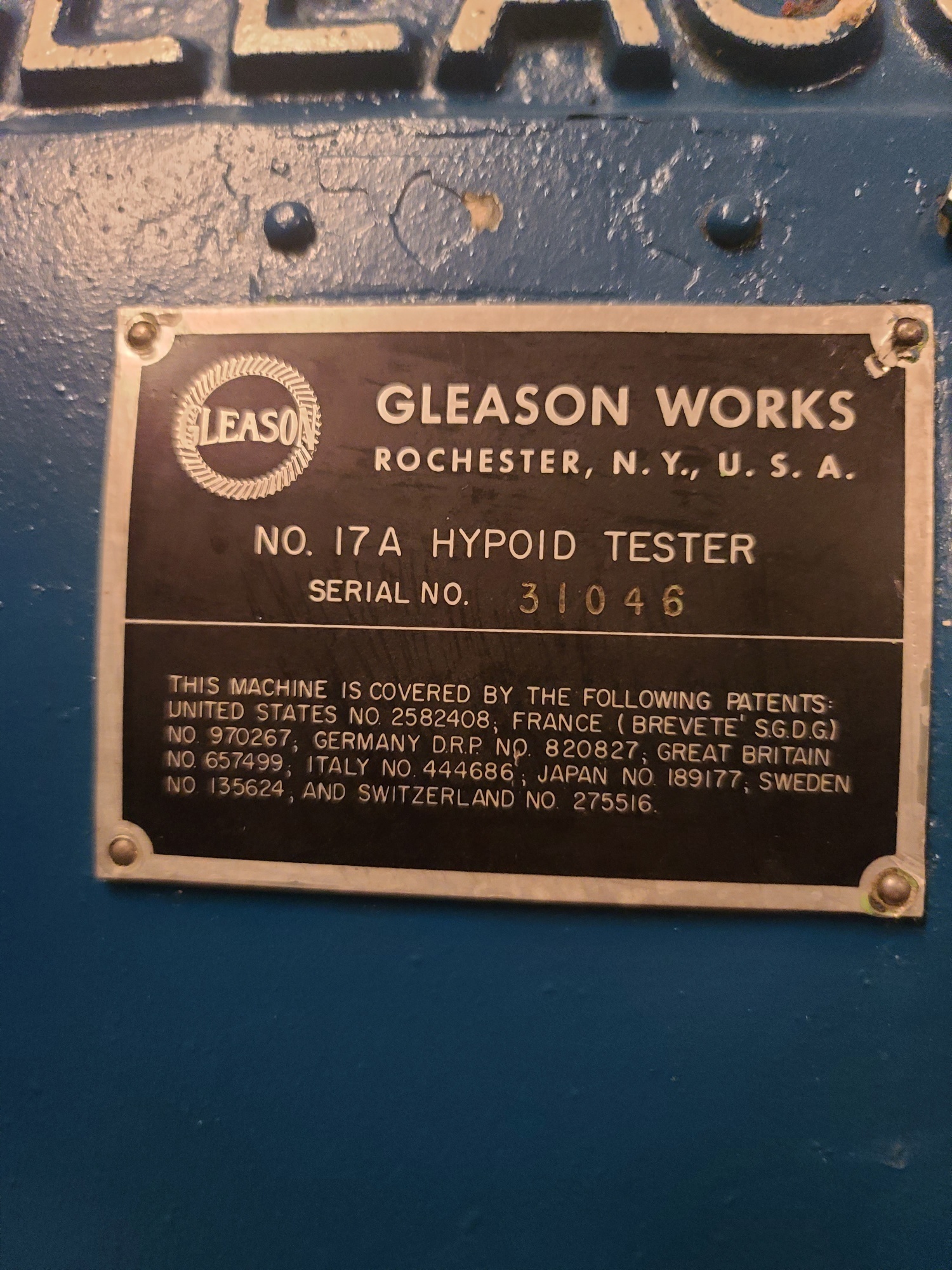 GLEASON 17A GEAR TESTERS | Piselli Enterprises
