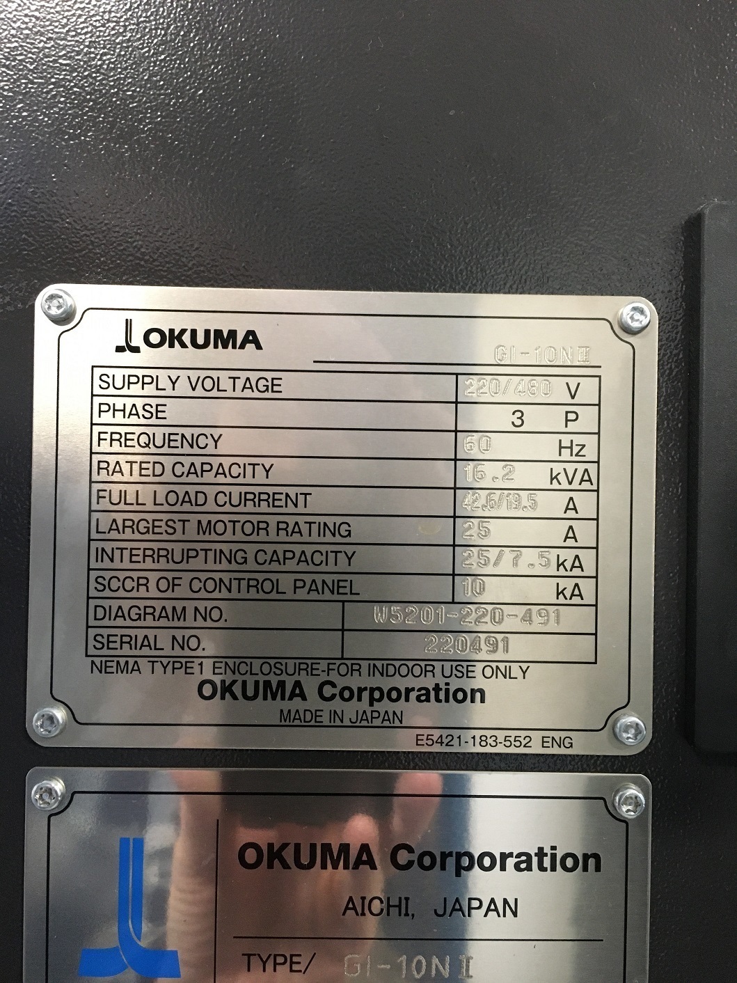 2018 OKUMA GI-10NII GRINDERS, INTERNAL | Piselli Enterprises