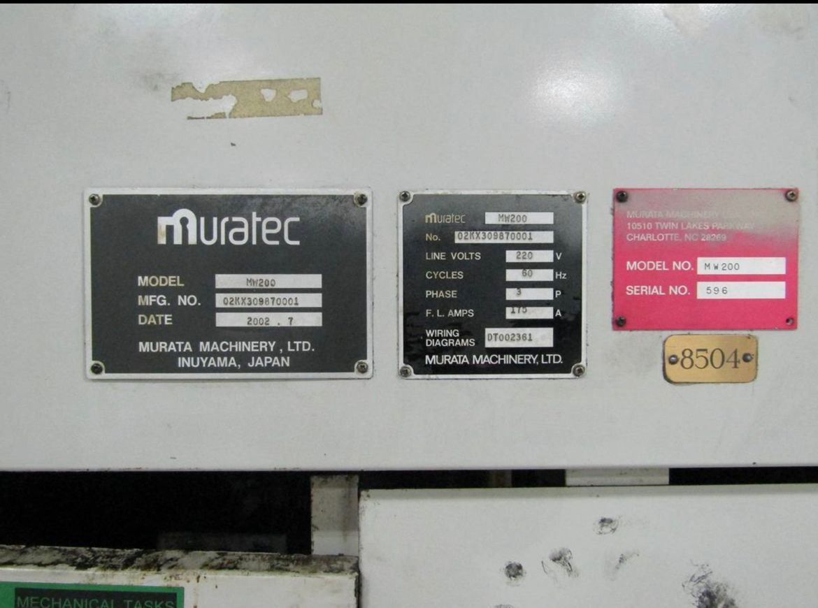 2002 MURATEC MW200 LATHES, TURNING, N/C & CNC | Piselli Enterprises
