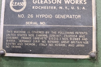 GLEASON 26 BEVEL GEAR GENERATORS SPIRAL | Piselli Enterprises (8)